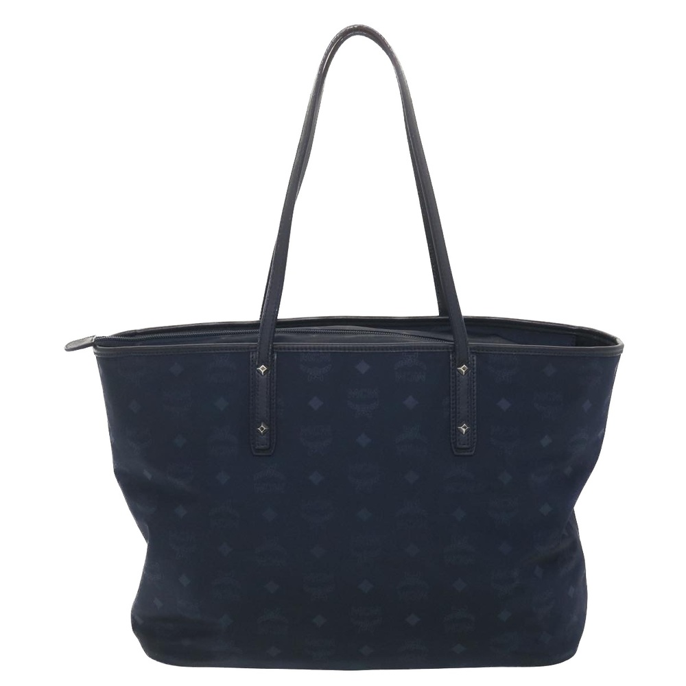 MCM Tote Bag Polyester Navy Auth 38695 - Picture 2 of 16